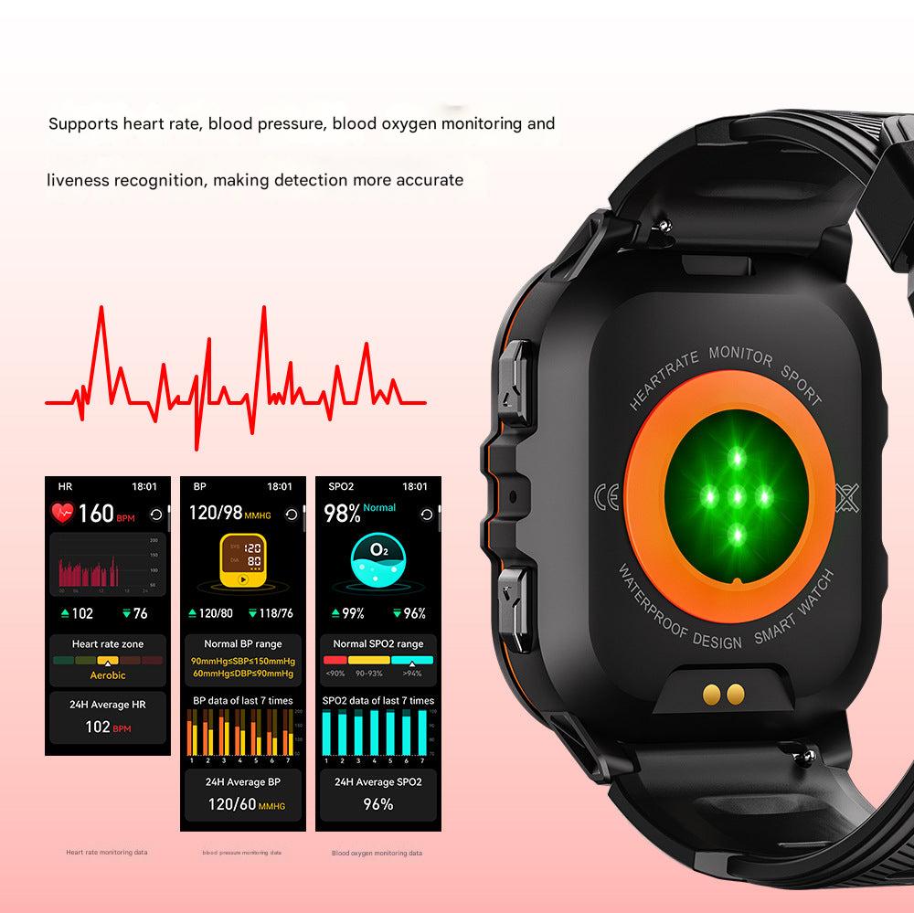 C26 smartwatch showing heart rate monitoring