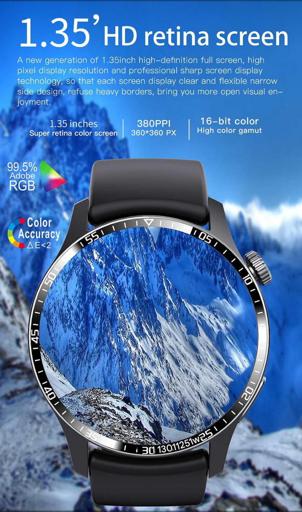 Smart Sports Watch with included charging cable
