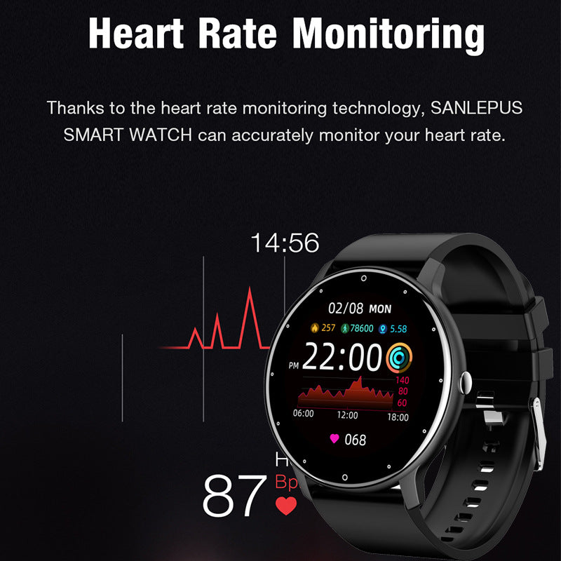 LIGE smartwatch with fitness tracking interface