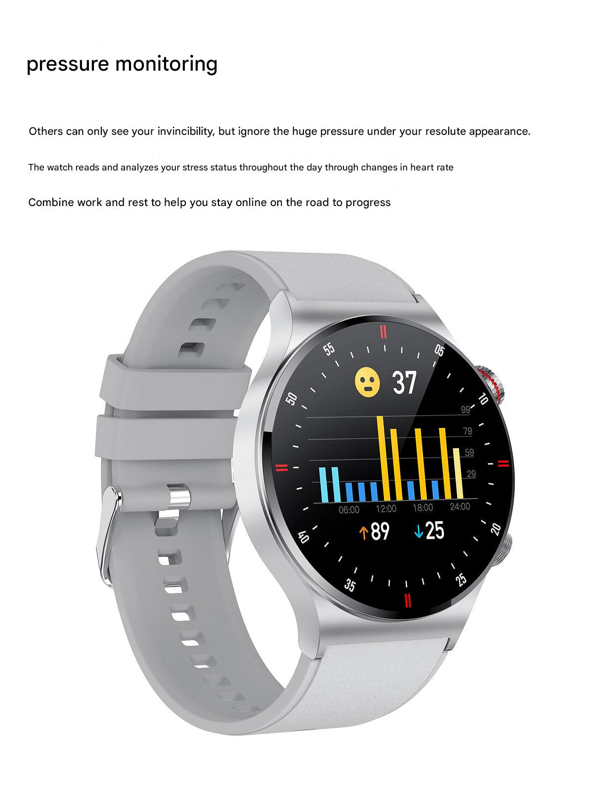 QW33 Smartwatch Front View in Black