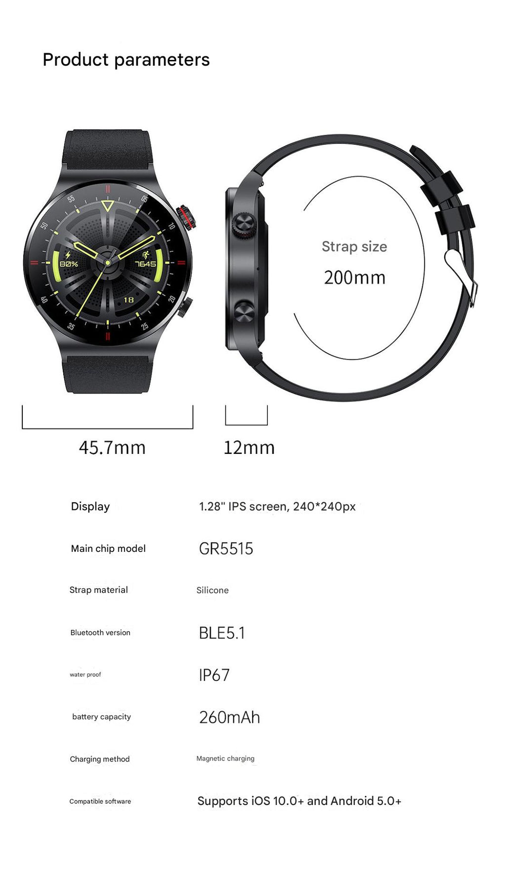 QW33 Smartwatch in Box Packaging