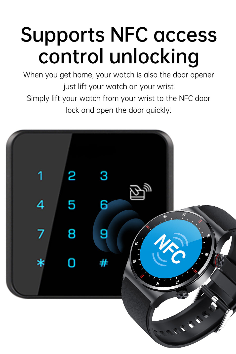 Smartwatch showing screen resolution details