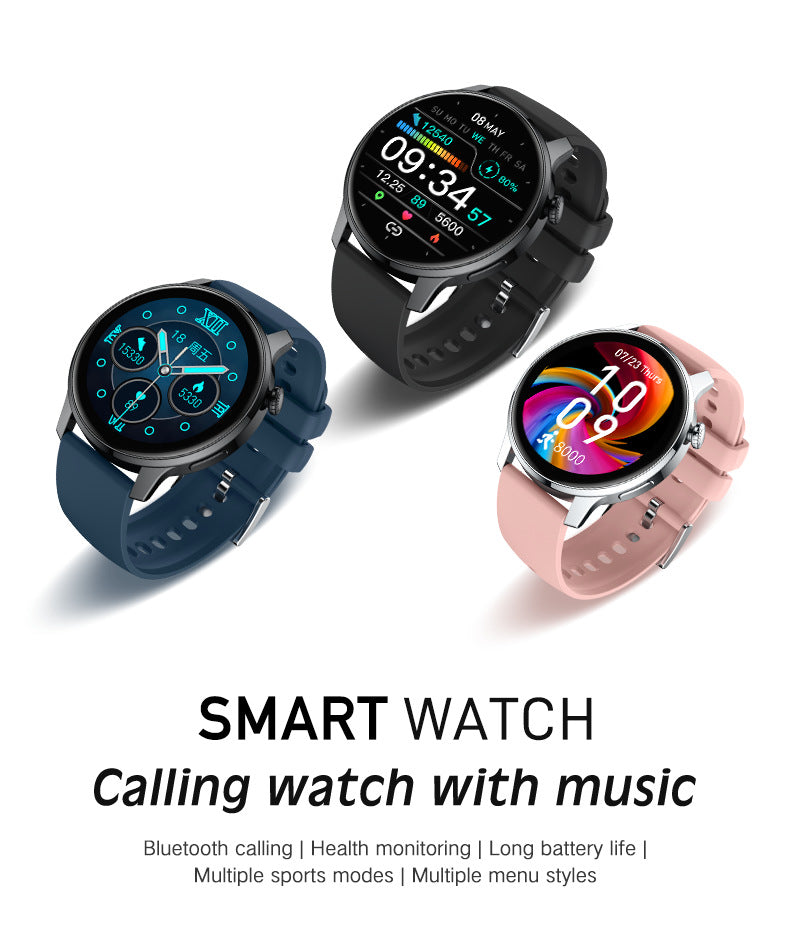 Close-up of smartwatch screen showing heart rate