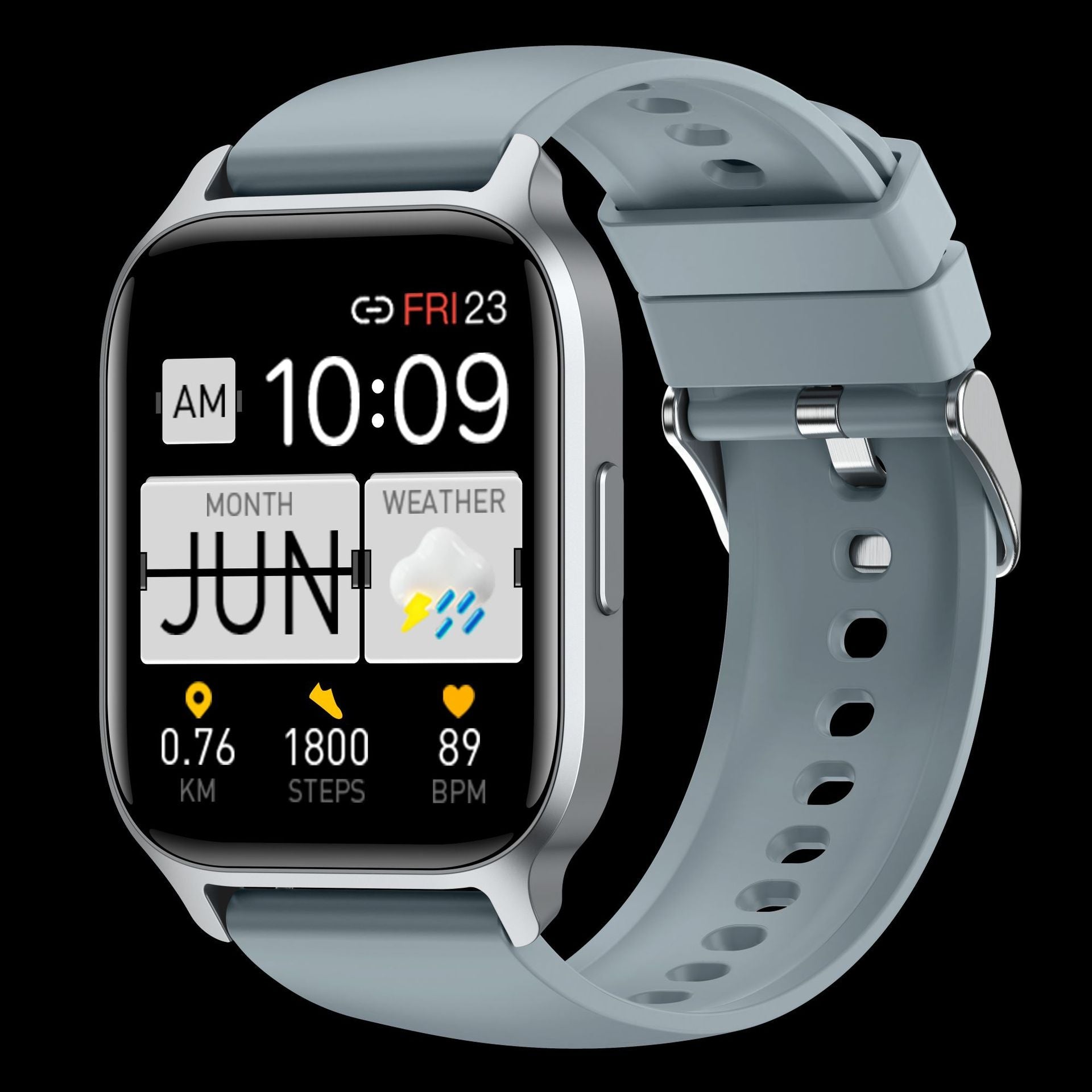 Y3 smartwatch in silver grey colour