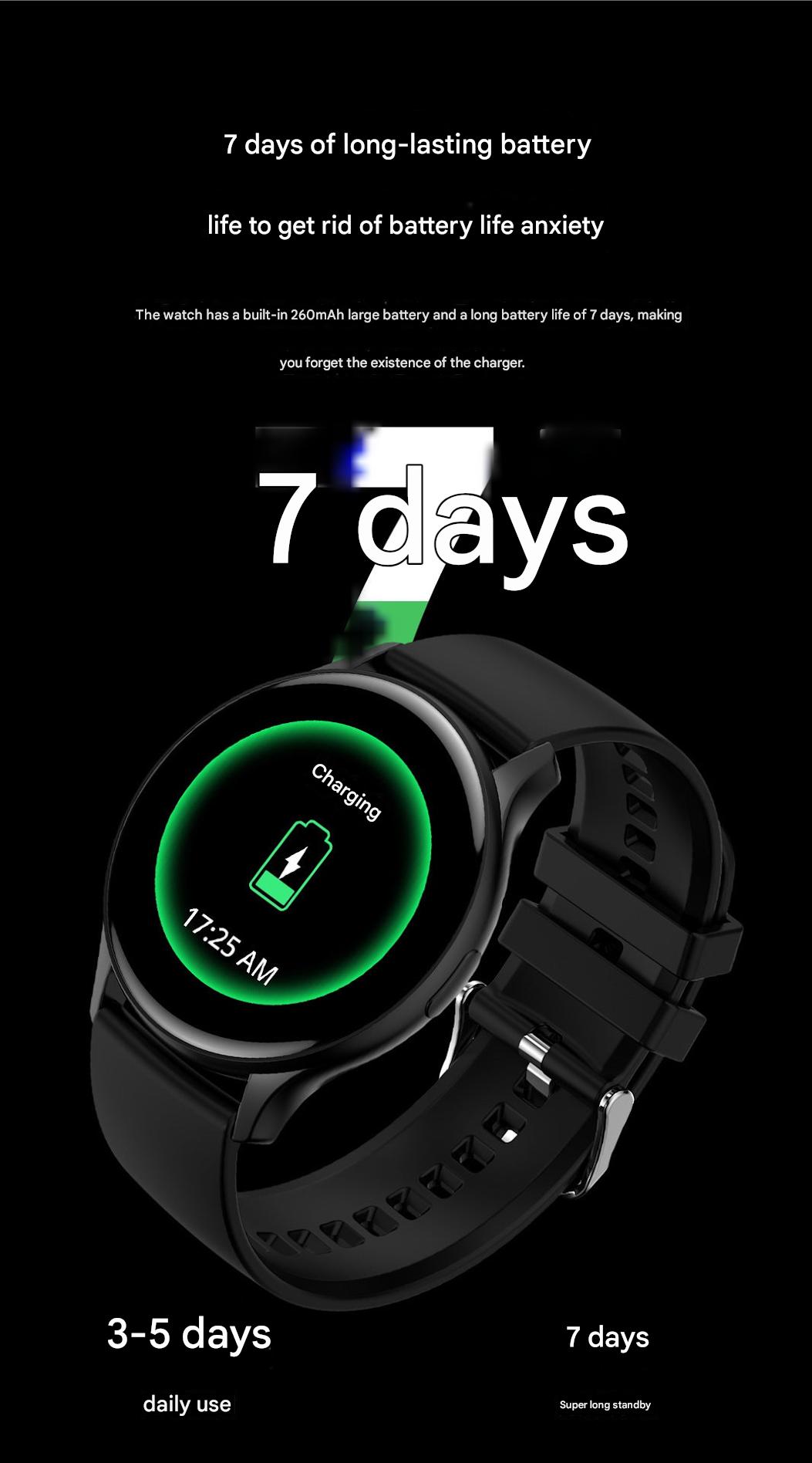 HK89 smartwatch showing health tracking interface