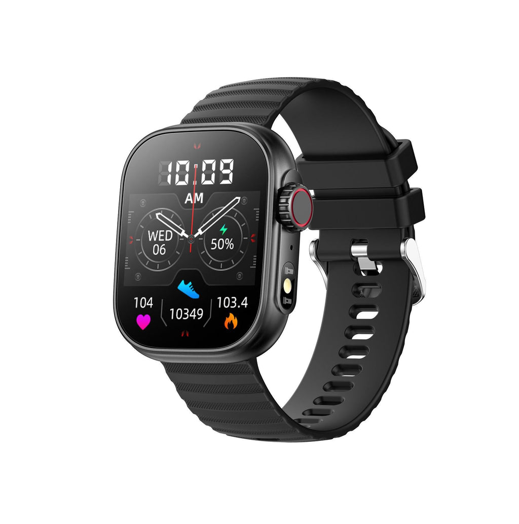Bluetooth smartwatch with deep blue strap