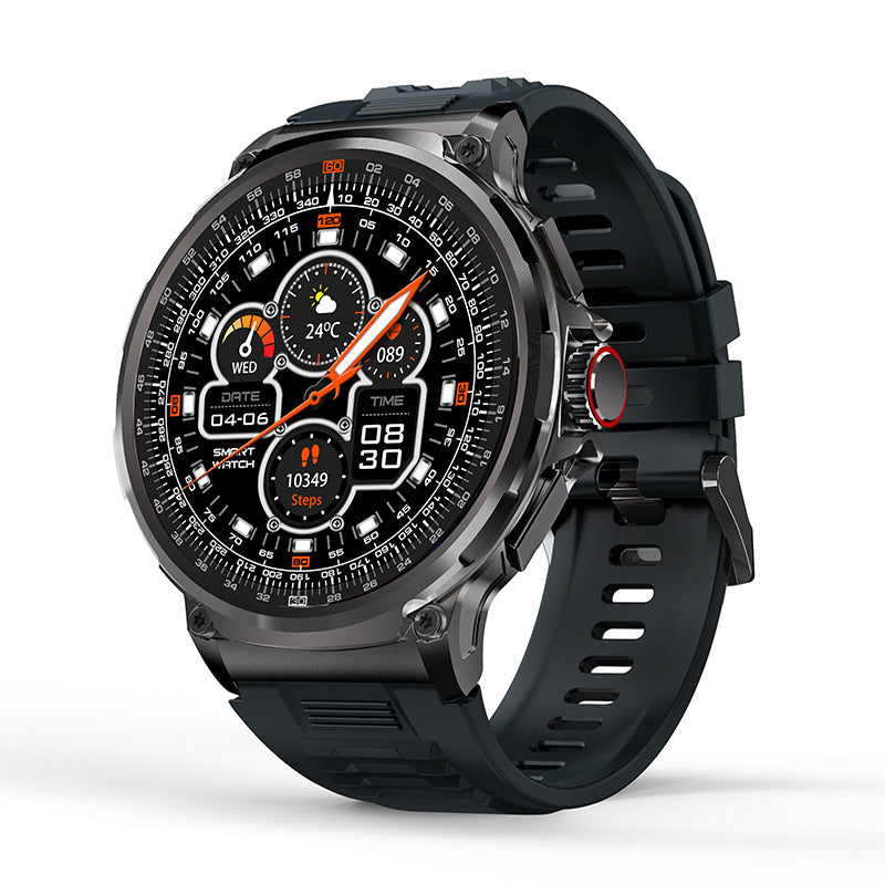 V69 smartwatch lifestyle image with user in action