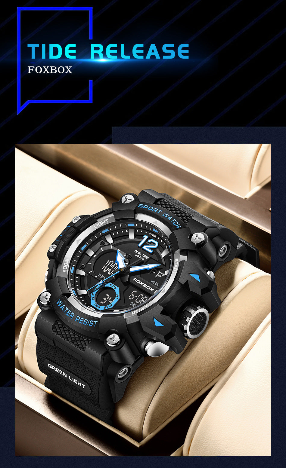 men's multi-functional watch in different colours