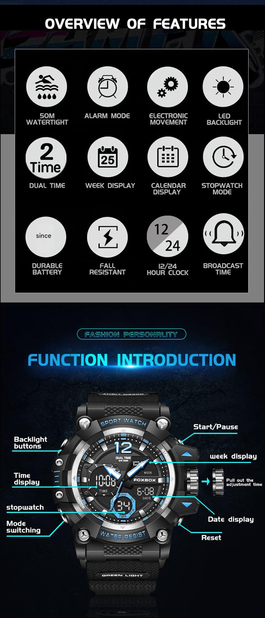 waterproof sport watch displayed underwater