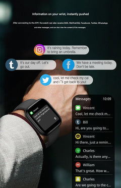 P114 smartwatch pink sports band