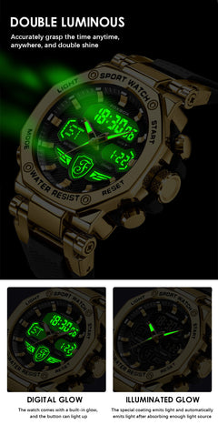 Waterproof digital sports watch front view
