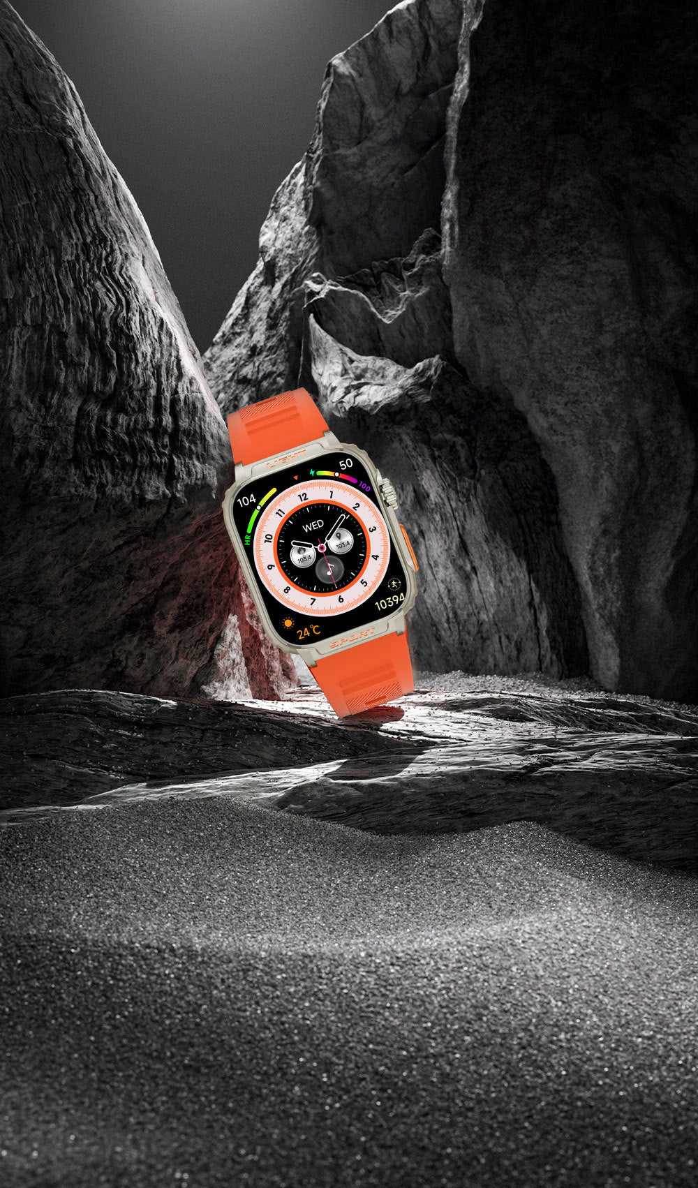 LIGE smart watch in stylish black colour