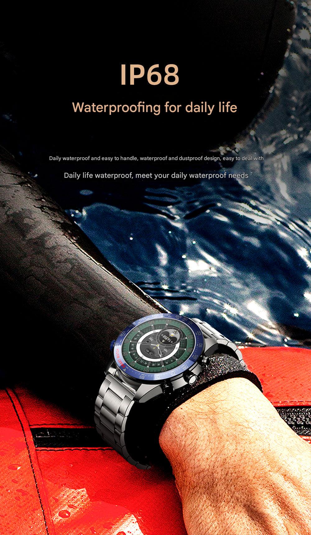 Smartwatch back view with sensor details