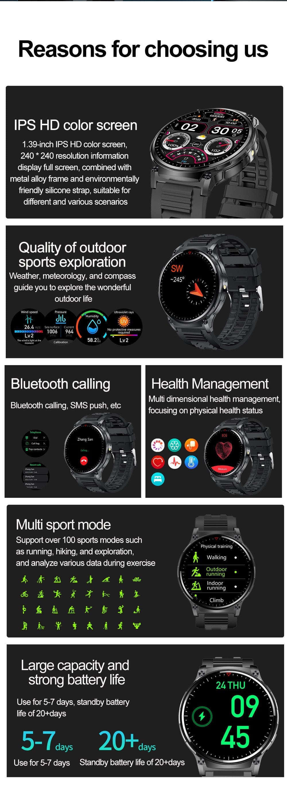 Charging method of the QW50 fitness watch