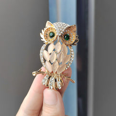 Stylish dual colour owl brooch design