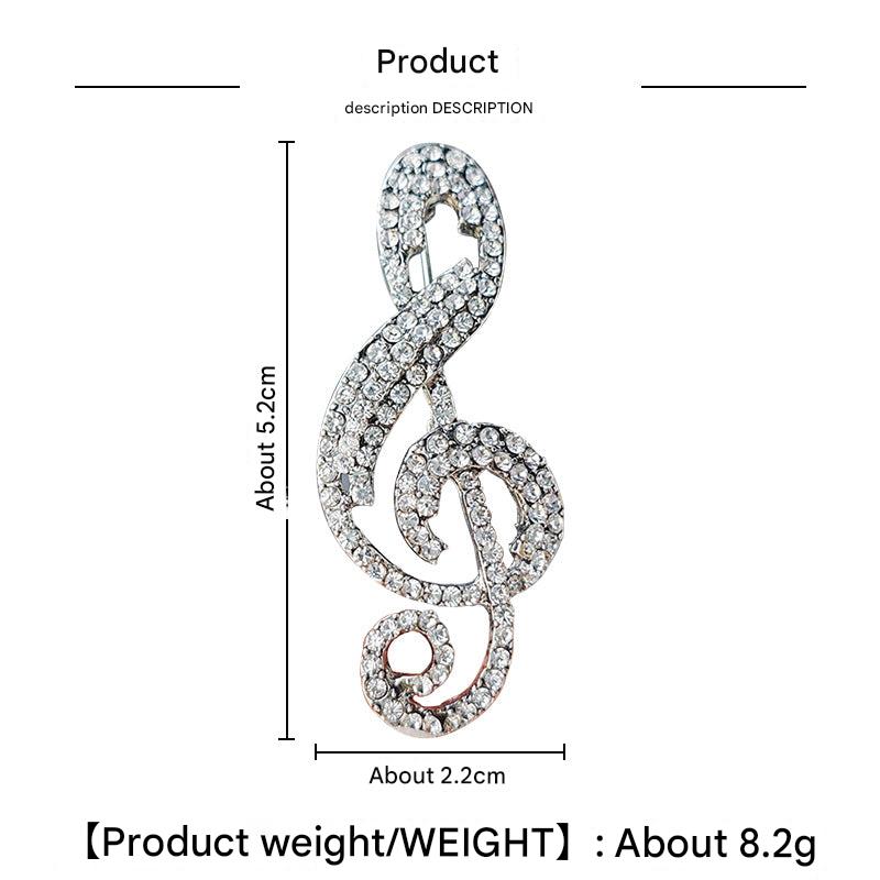 Creative Musical Note Brooch Image 1
