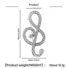 Creative Musical Note Brooch Image 2