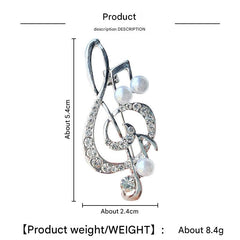 Creative Musical Note Brooch Image 4