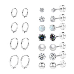 model wearing stylish zirconia studs