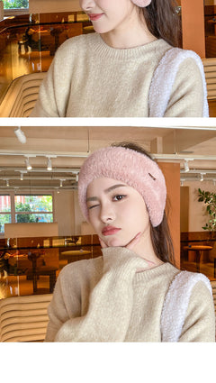 Fleece beanie worn outdoors on a chilly day