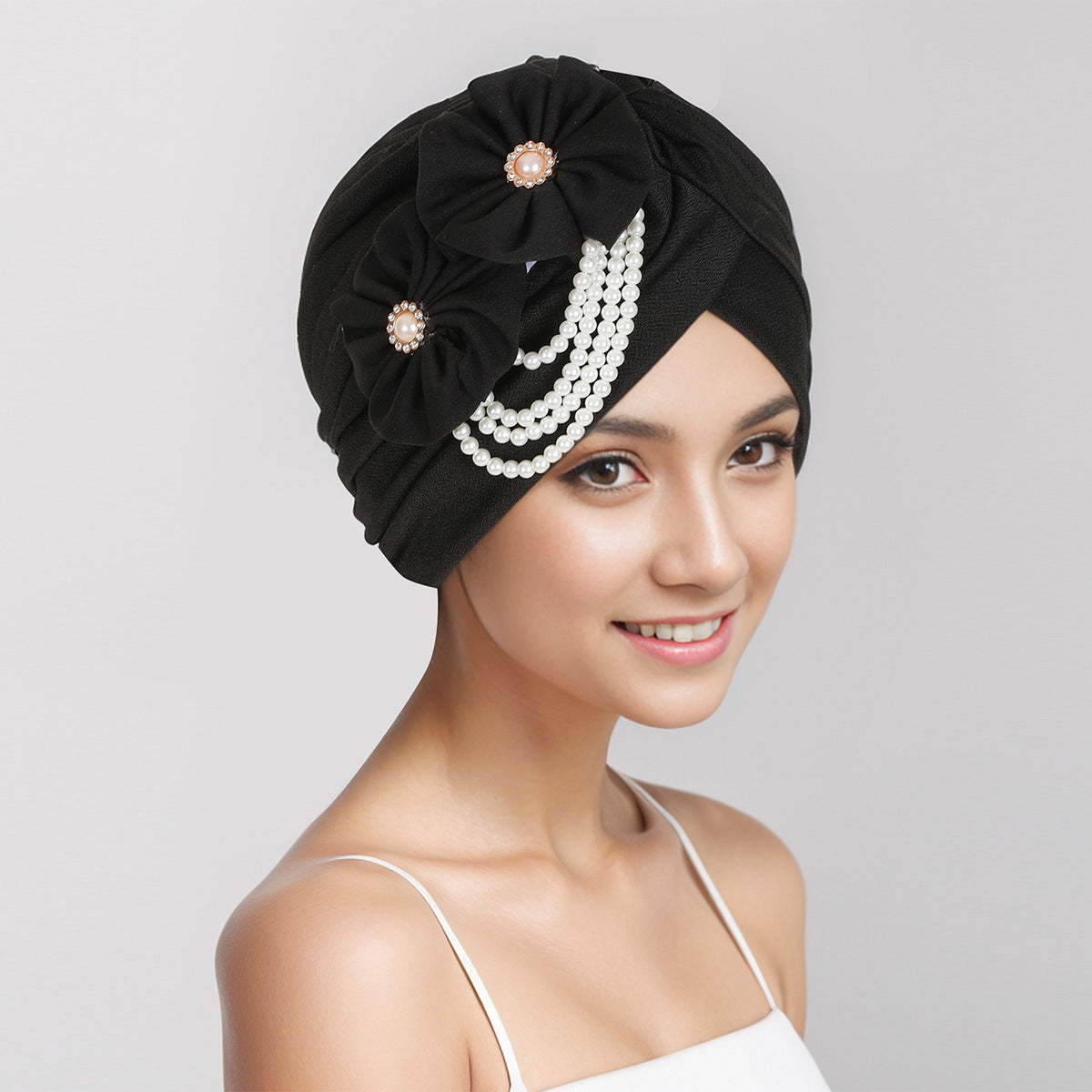 Gift-ready floral accessorised hijab cap
