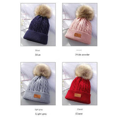 unique yellow pom-pom kids hat