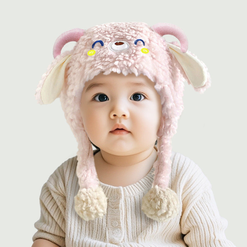 Funny plush beanie for toddlers