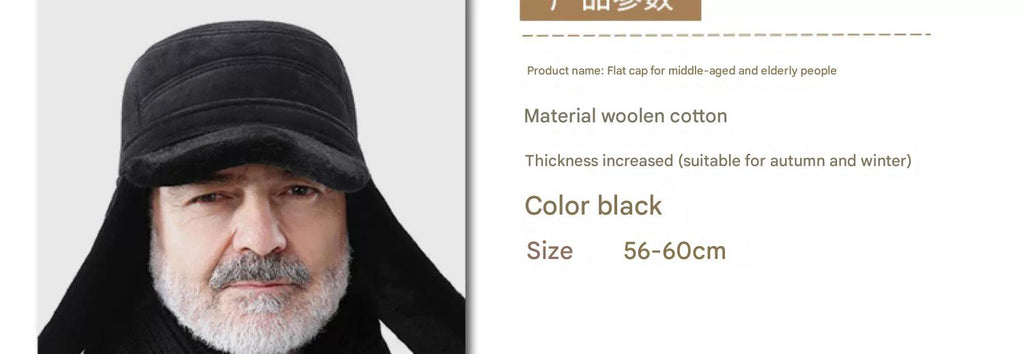 Warm and Cozy Winter Hat for Seniors showing front view