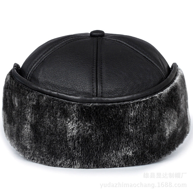 Warm cotton blend cap for winter