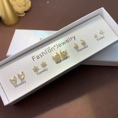 Elegant S925 Silver Heart Cat Ear Earrings on model
