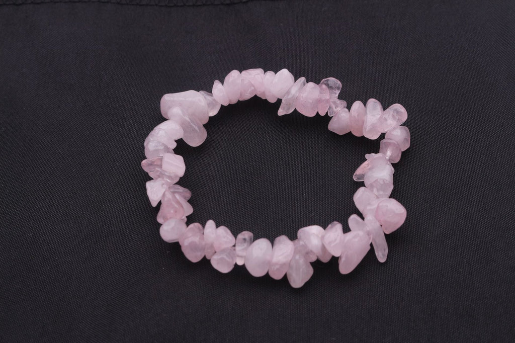 Vibrant handmade natural stone beaded bracelet displayed