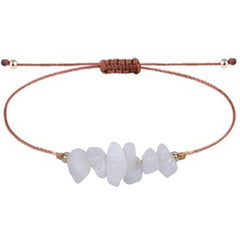 Different angles of the colourful crystal bracelet