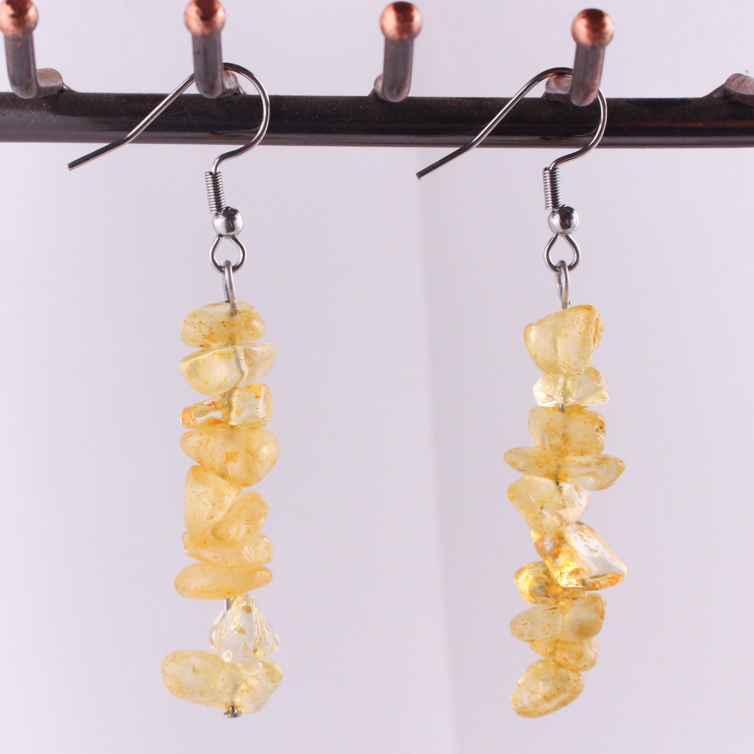 Handmade Natural Stone Crystal Drop Earrings Image 10