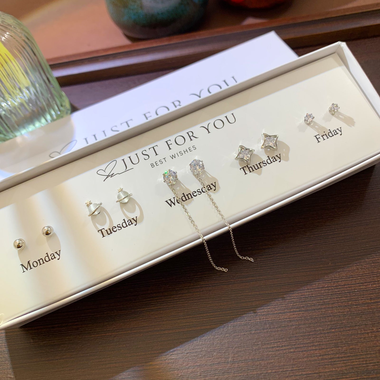Elegant Zirconia S925 Silver Earring Set Image 4