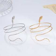 Elegant snake cuff bracelet with intricate detailing image 3