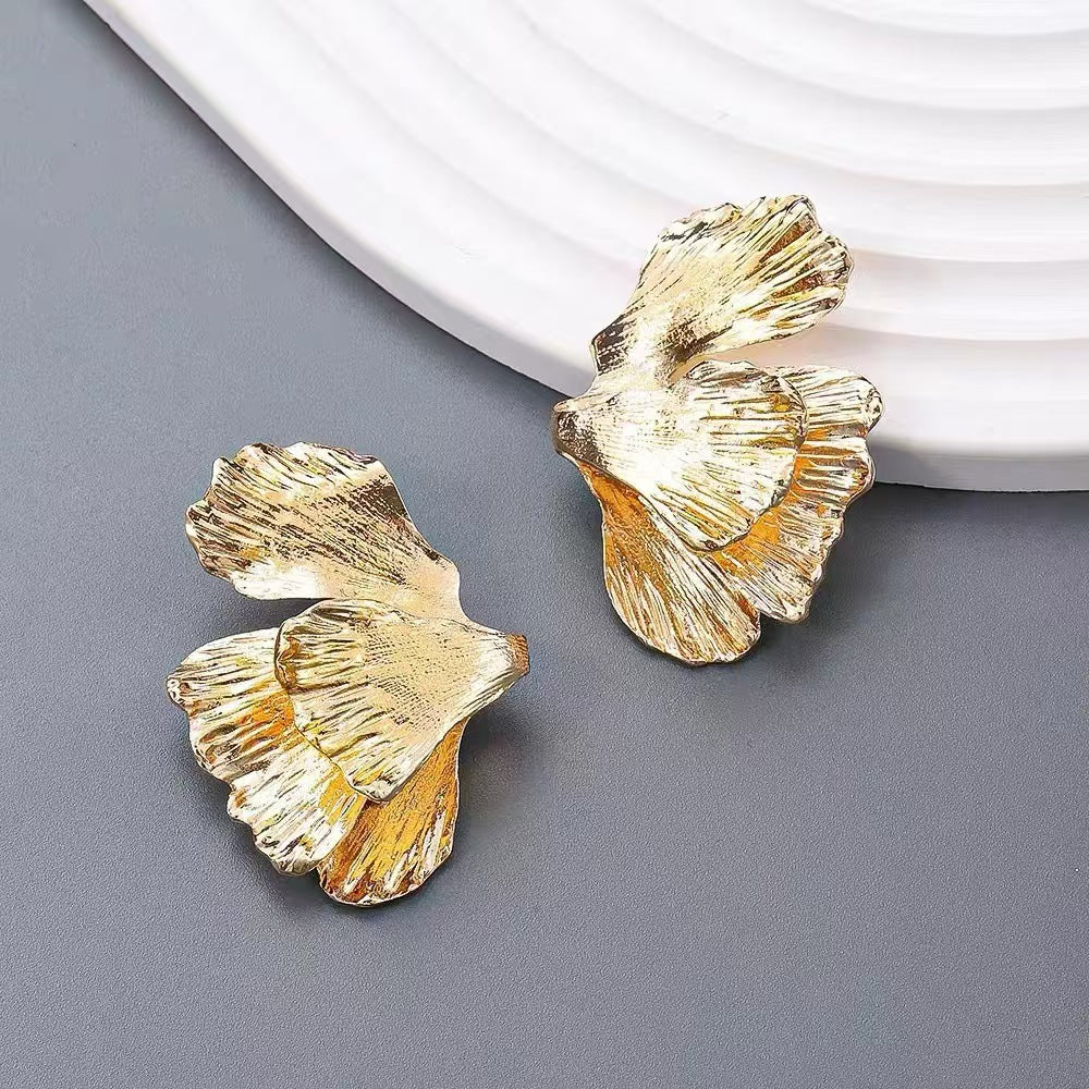 Unique fashion statement jewelry earrings presentation