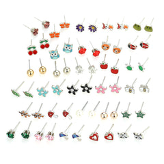 Close-up of fox earrings and their details