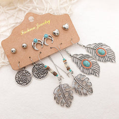 Women wearing Bohemian Feather Earrings in casual style
