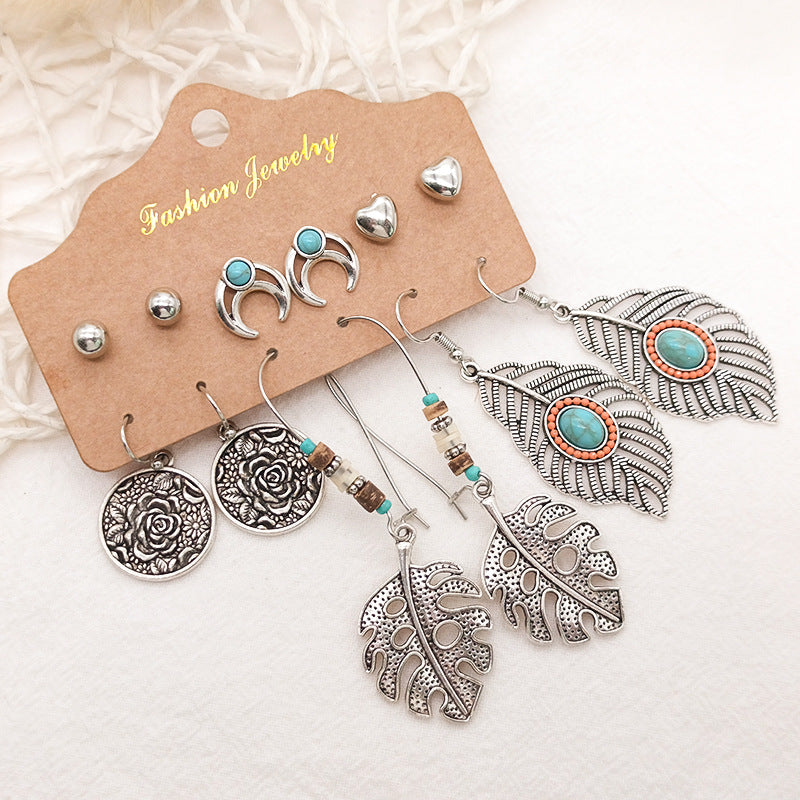 Women wearing Bohemian Feather Earrings in casual style