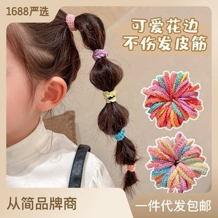 Pack of colourful hair elastics for kids - image 4