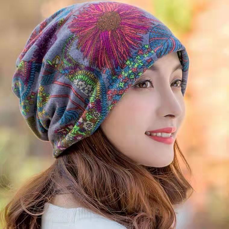 Stylish floral patterns on neck gaiter