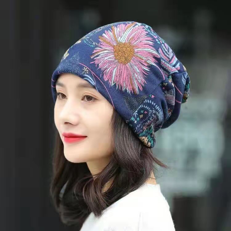 Close-up of floral design scarf