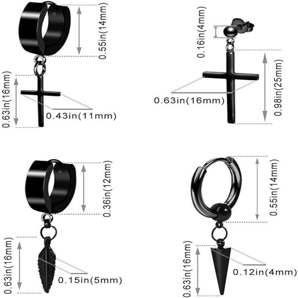 Close-up view of dumbbell stud earrings image 2
