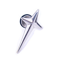 Trendy titanium steel cross earrings in gold colour
