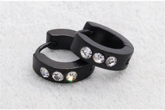 Fashionable hoop earrings in various colours