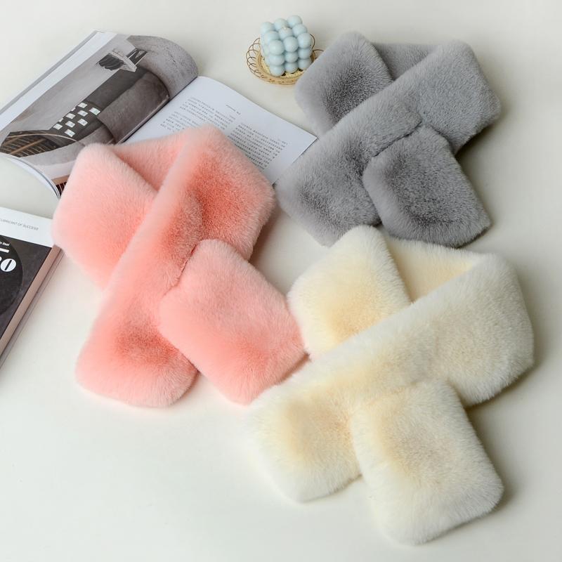 stylish plush scarf draped on a coat