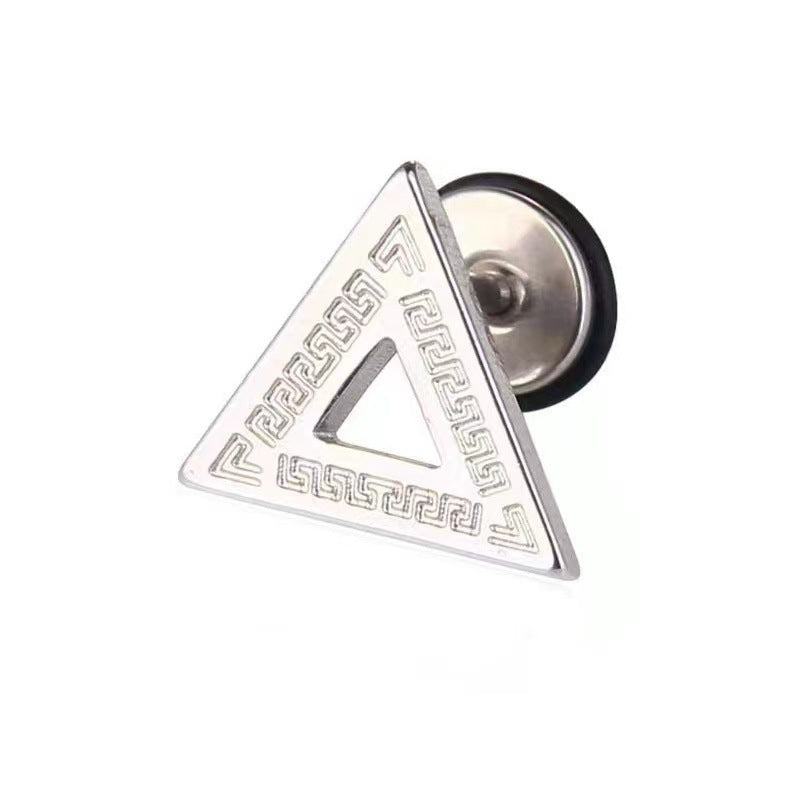 Titanium Steel Pyramid Earrings Image 9