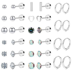 Stylish Stainless Steel Geometric Earrings Set Image 7