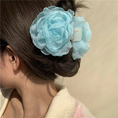 elegant hair clip with rose design