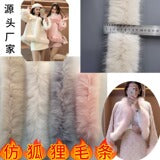 Faux fur long scarf in white colour